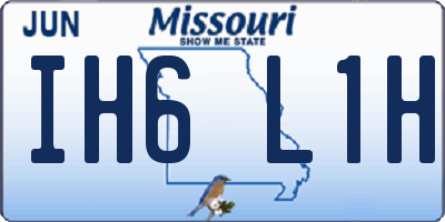 MO license plate IH6L1H