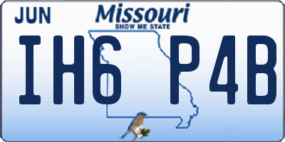 MO license plate IH6P4B