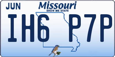 MO license plate IH6P7P