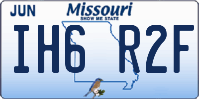 MO license plate IH6R2F