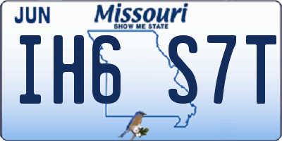 MO license plate IH6S7T