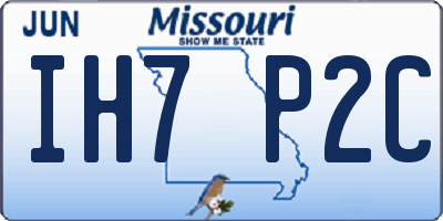 MO license plate IH7P2C
