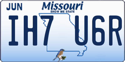 MO license plate IH7U6R
