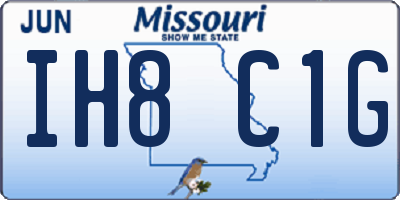 MO license plate IH8C1G