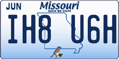 MO license plate IH8U6H