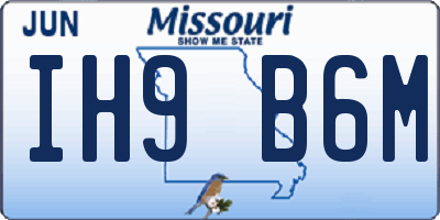 MO license plate IH9B6M