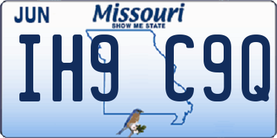 MO license plate IH9C9Q
