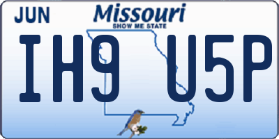 MO license plate IH9U5P