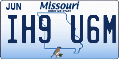MO license plate IH9U6M
