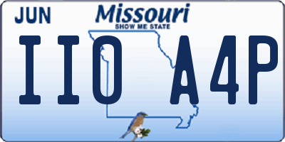 MO license plate II0A4P