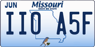 MO license plate II0A5F