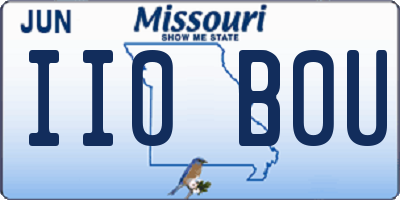 MO license plate II0B0U