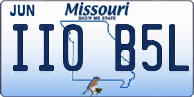 MO license plate II0B5L