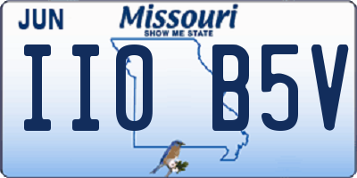 MO license plate II0B5V