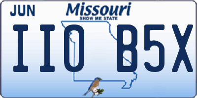 MO license plate II0B5X