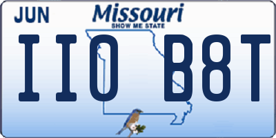 MO license plate II0B8T