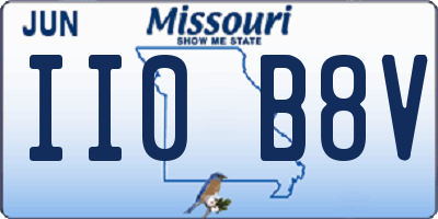 MO license plate II0B8V