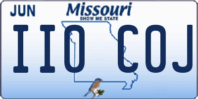 MO license plate II0C0J