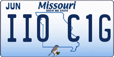 MO license plate II0C1G
