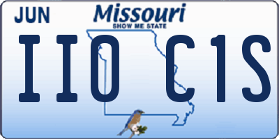 MO license plate II0C1S