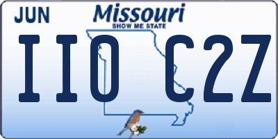 MO license plate II0C2Z