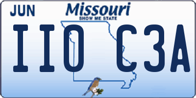 MO license plate II0C3A