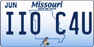 MO license plate II0C4U