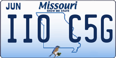 MO license plate II0C5G