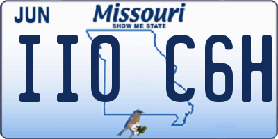 MO license plate II0C6H
