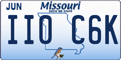MO license plate II0C6K