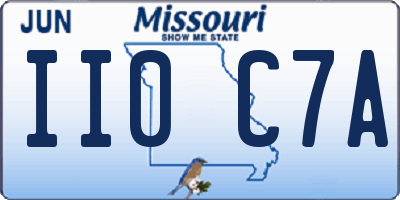 MO license plate II0C7A
