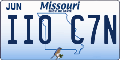 MO license plate II0C7N