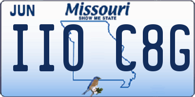 MO license plate II0C8G