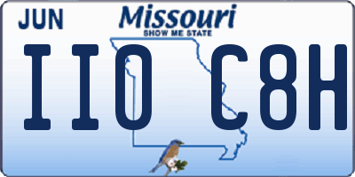 MO license plate II0C8H