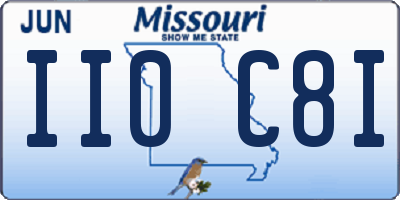 MO license plate II0C8I