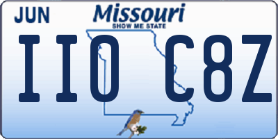 MO license plate II0C8Z
