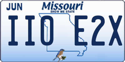 MO license plate II0E2X