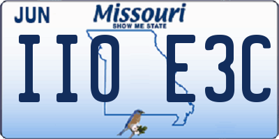 MO license plate II0E3C