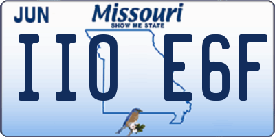 MO license plate II0E6F