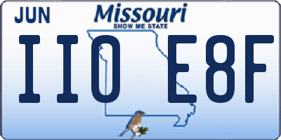 MO license plate II0E8F