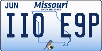 MO license plate II0E9P