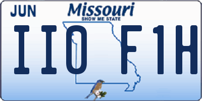 MO license plate II0F1H