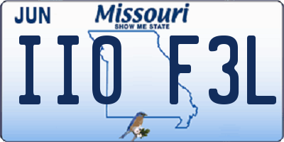 MO license plate II0F3L