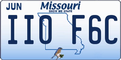 MO license plate II0F6C