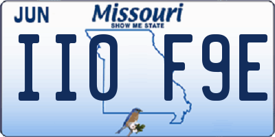 MO license plate II0F9E