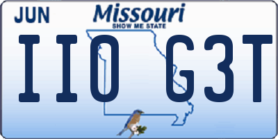 MO license plate II0G3T