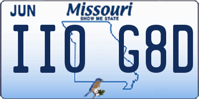 MO license plate II0G8D