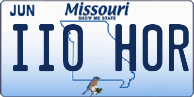MO license plate II0H0R