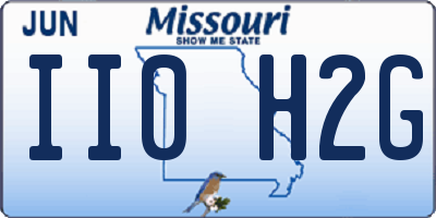 MO license plate II0H2G
