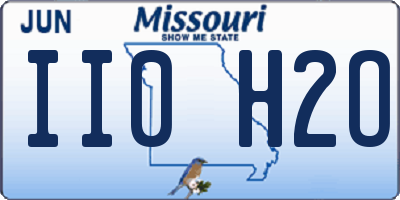 MO license plate II0H2O